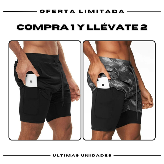Pantalones cortos de compresión Comfort-Fit: COMPRE 1 Y OBTENGA 2