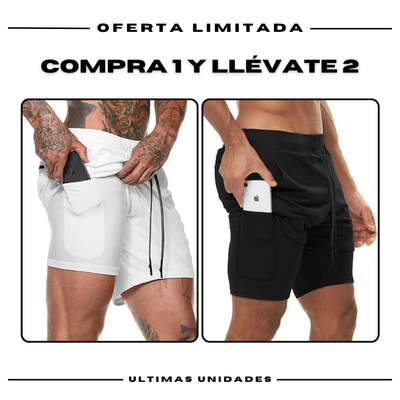 Pantalones cortos de compresión Comfort-Fit: COMPRE 1 Y OBTENGA 2