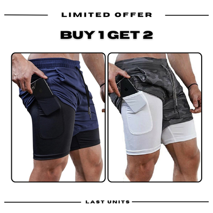 Calções de compressão com ajuste confortável - Compre 1 e leve 2 