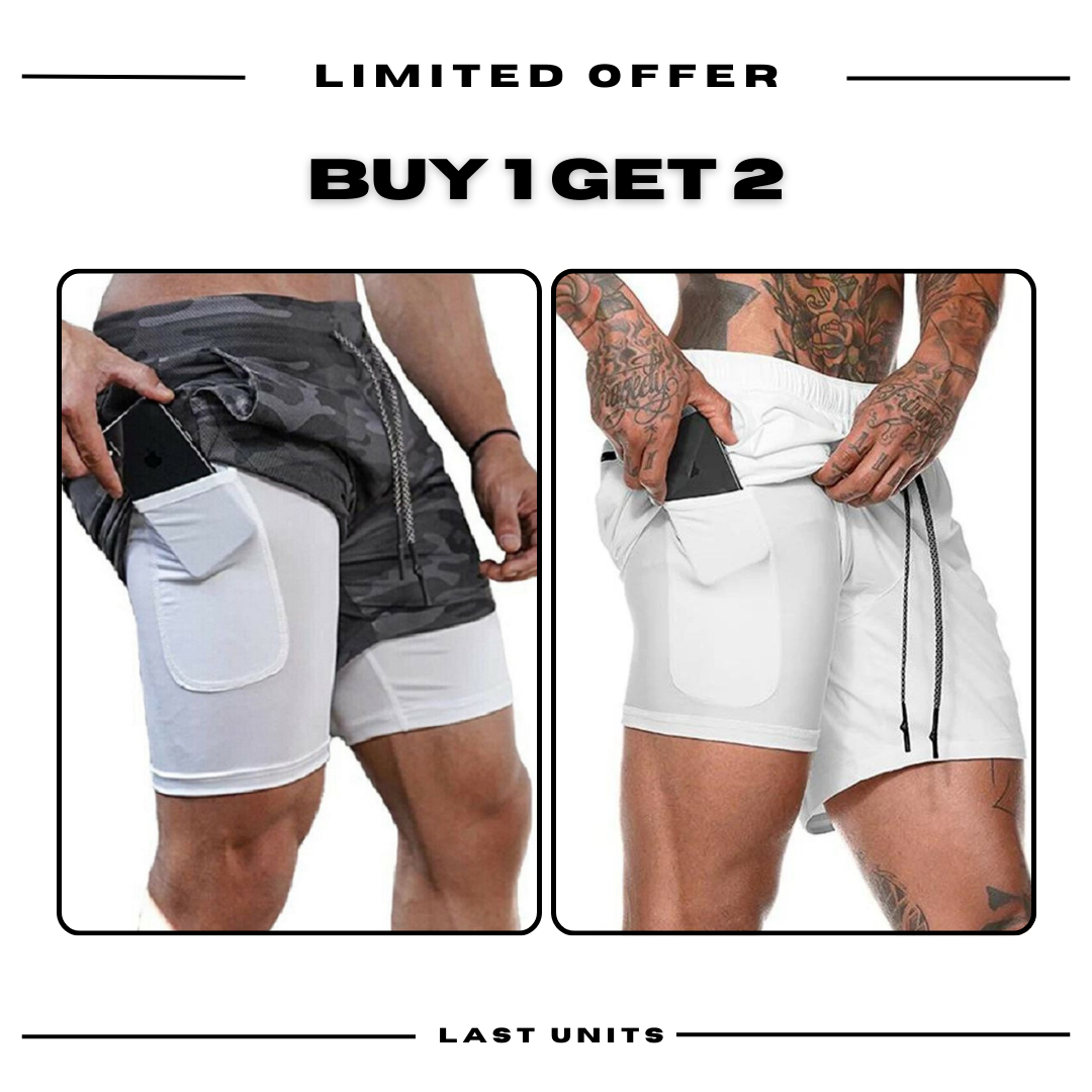 Calções de compressão com ajuste confortável - Compre 1 e leve 2 