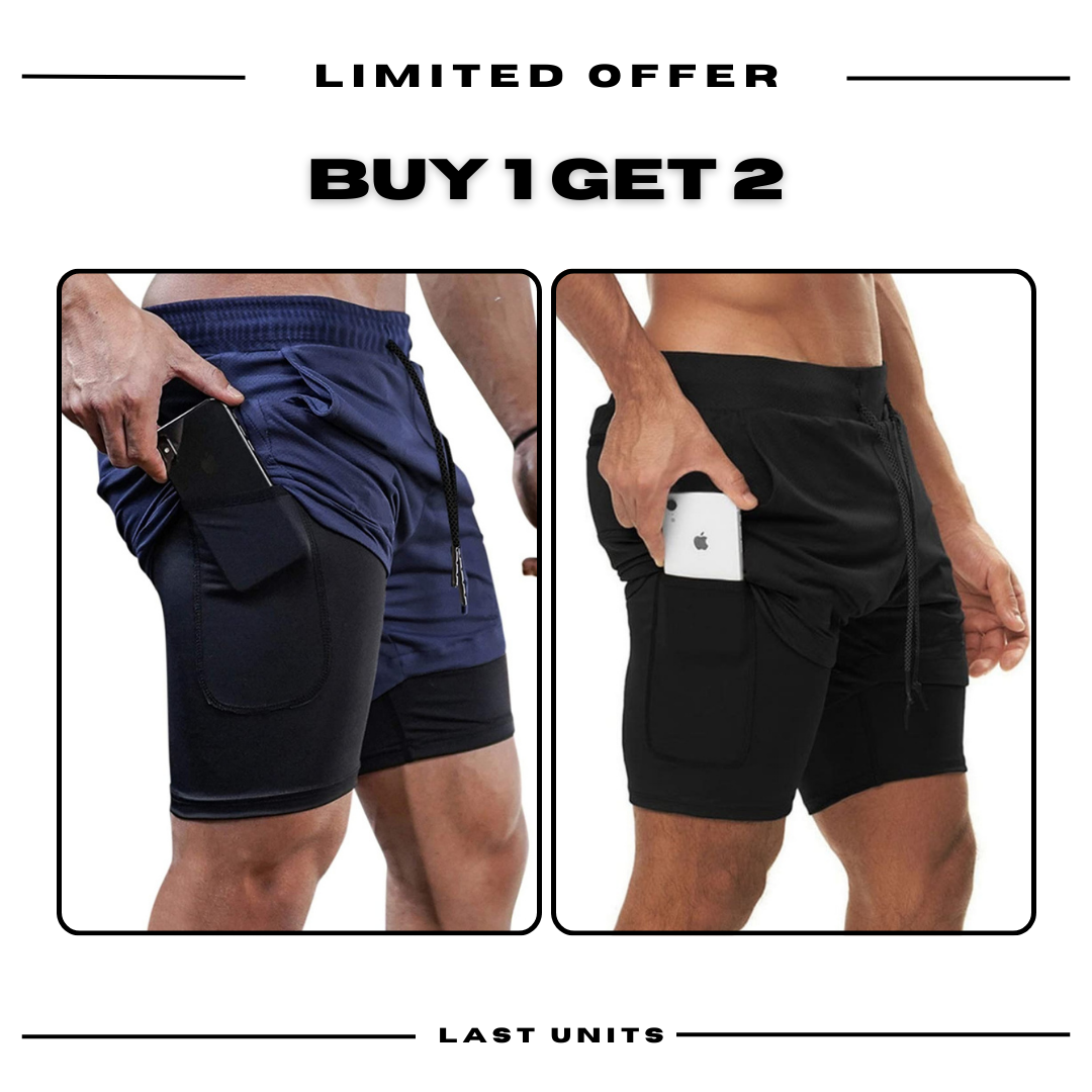 Calções de compressão com ajuste confortável - Compre 1 e leve 2 