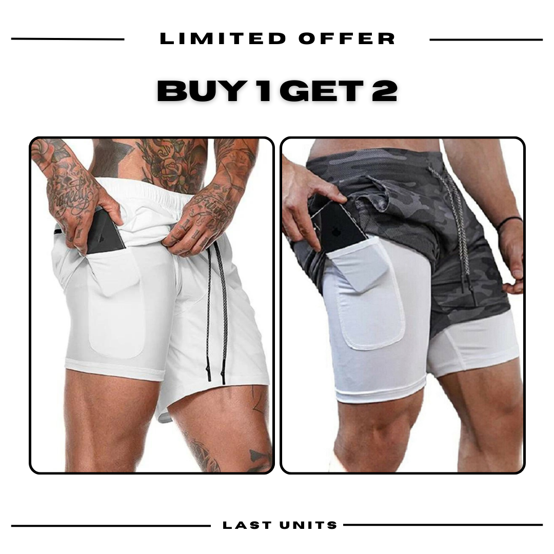 Calções de compressão com ajuste confortável - Compre 1 e leve 2 