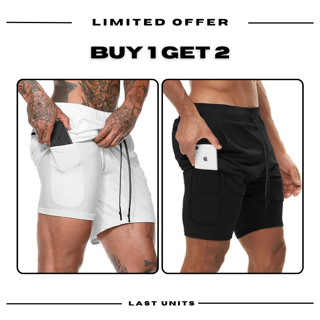 Calções de compressão com ajuste confortável - Compre 1 e leve 2 