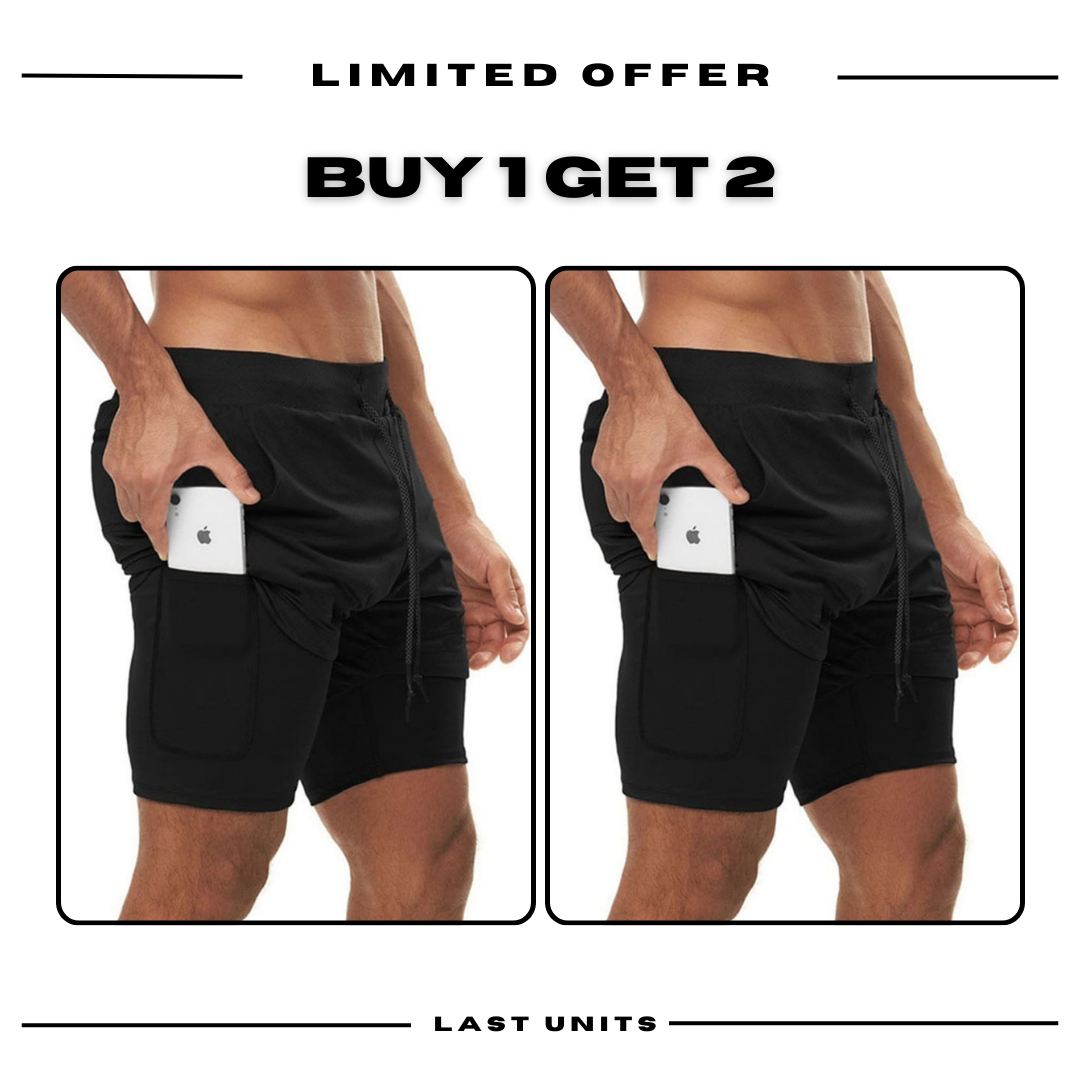 Calções de compressão com ajuste confortável - Compre 1 e leve 2 