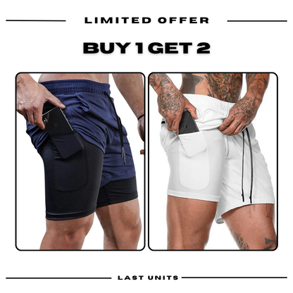 Calções de compressão com ajuste confortável - Compre 1 e leve 2 