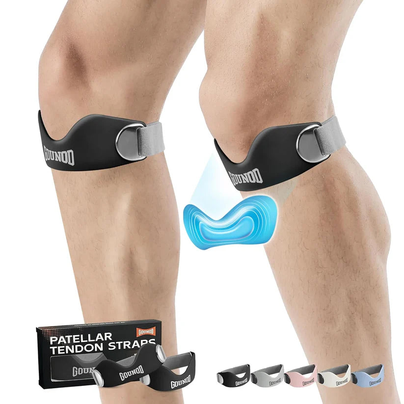 Patellar Support Strap For Knee Pain and Tendonitis (2 Straps Included)
